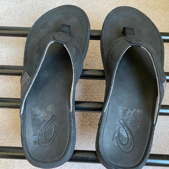OLUKAI Men Tuahine Waterproof Premium Leather Sandals - NEW NWOB